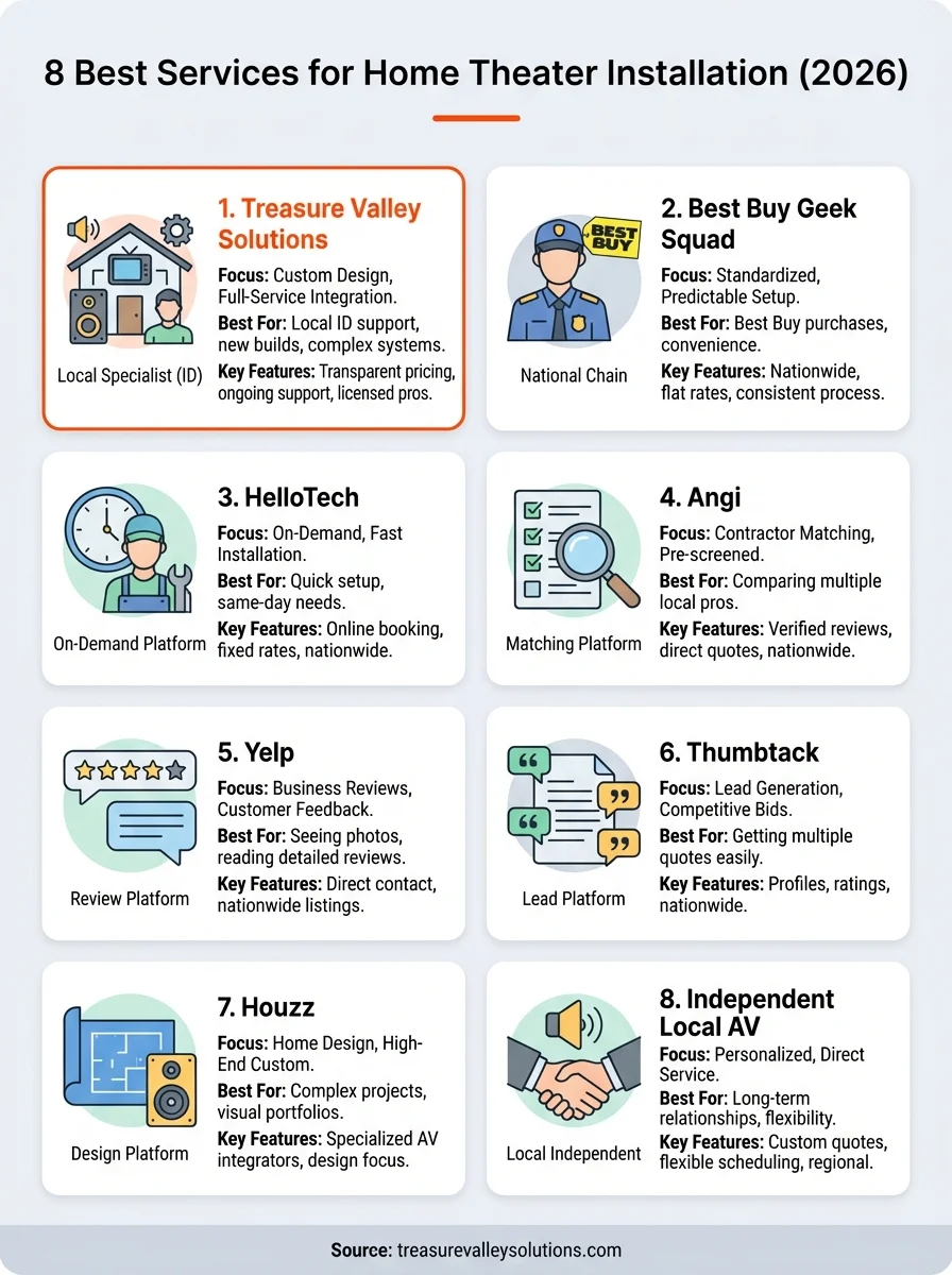 home theater installation near me infographic